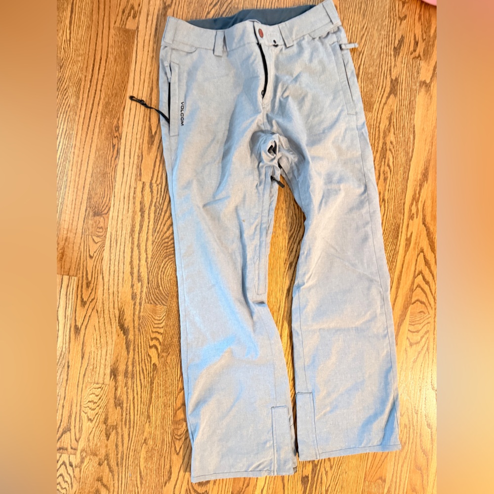 Volcom Men's Snowboard pants-  Light Gray